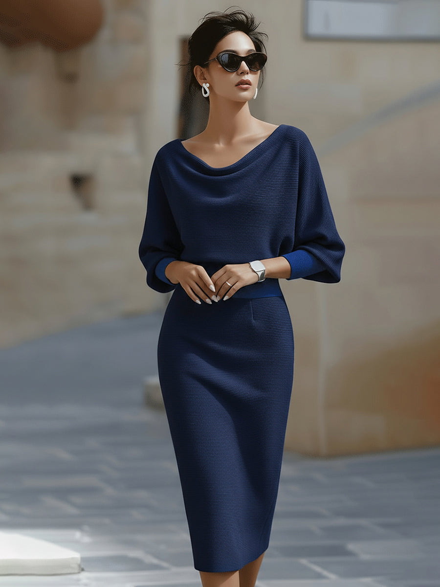 Alice | Abito midi drappeggiato bianco