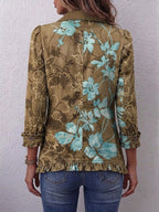 Blanche | Giacca Bohémien Floreale Vintage Gradiente con Volant