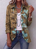Blanche | Giacca Bohémien Floreale Vintage Gradiente con Volant