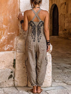 Louise | Tuta Pantalone Ampia e Fluida con Collo a V