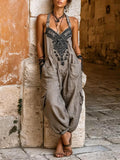 Louise | Tuta Pantalone Ampia e Fluida con Collo a V