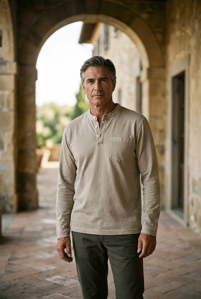 Otis | Camicia Henley a Maniche Lunghe Confortevole