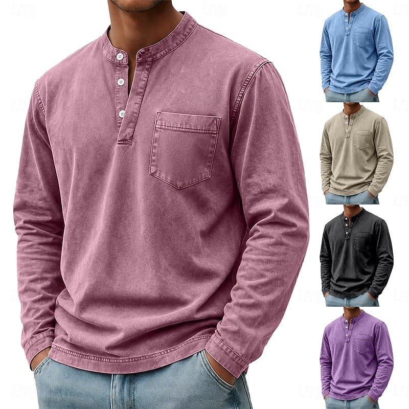 Otis | Camicia Henley a Maniche Lunghe Confortevole