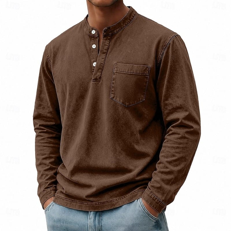 Otis | Camicia Henley a Maniche Lunghe Confortevole