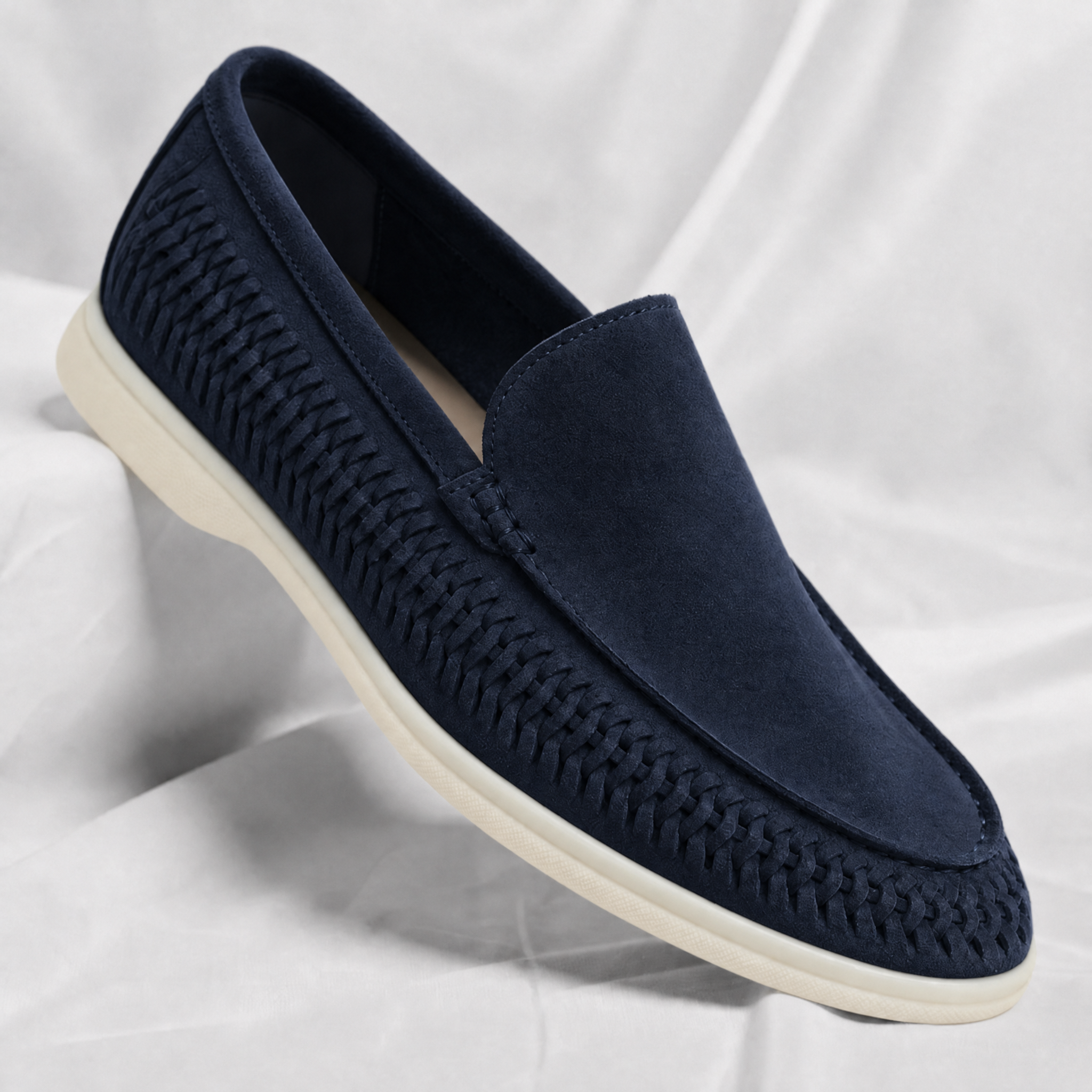 Matteo | Mocassino in Suede Intrecciato