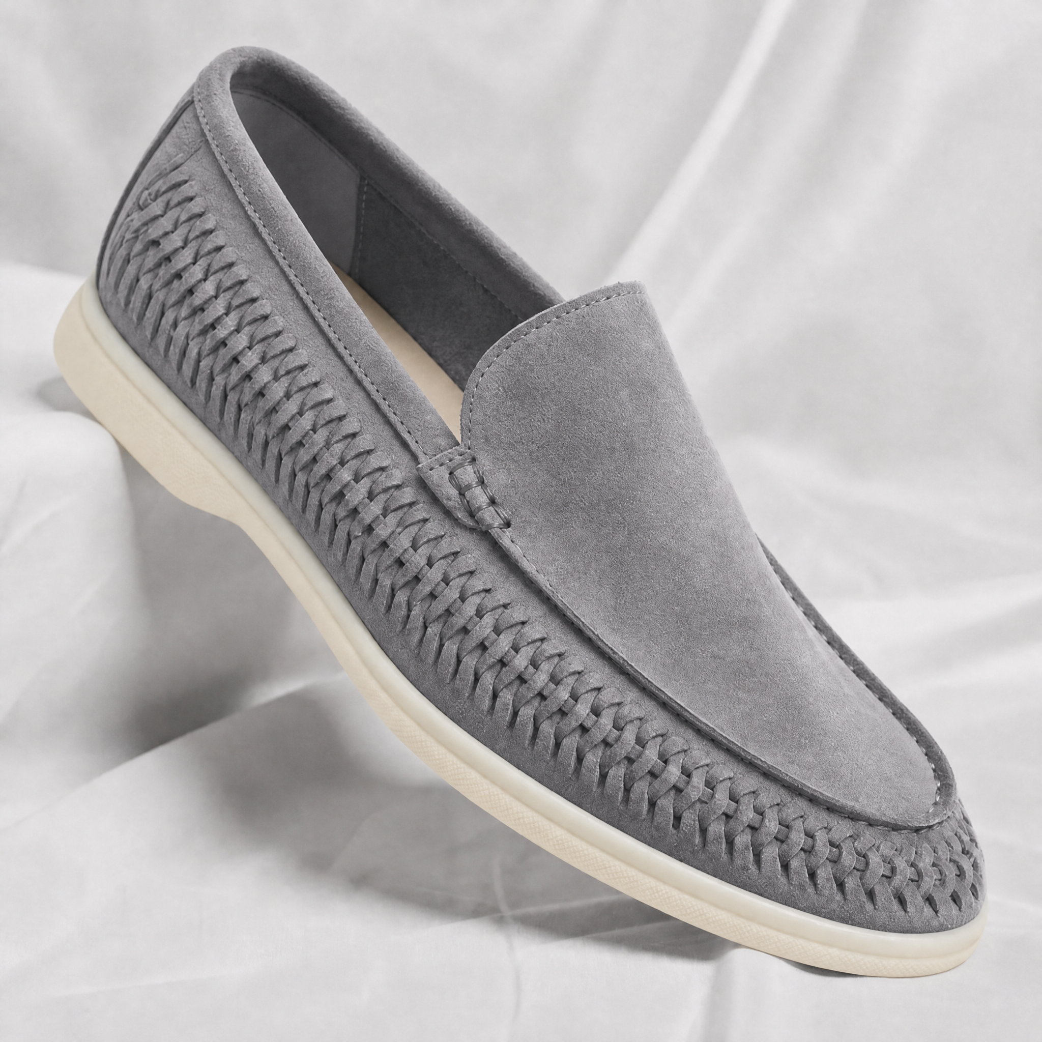 Matteo | Mocassino in Suede Intrecciato