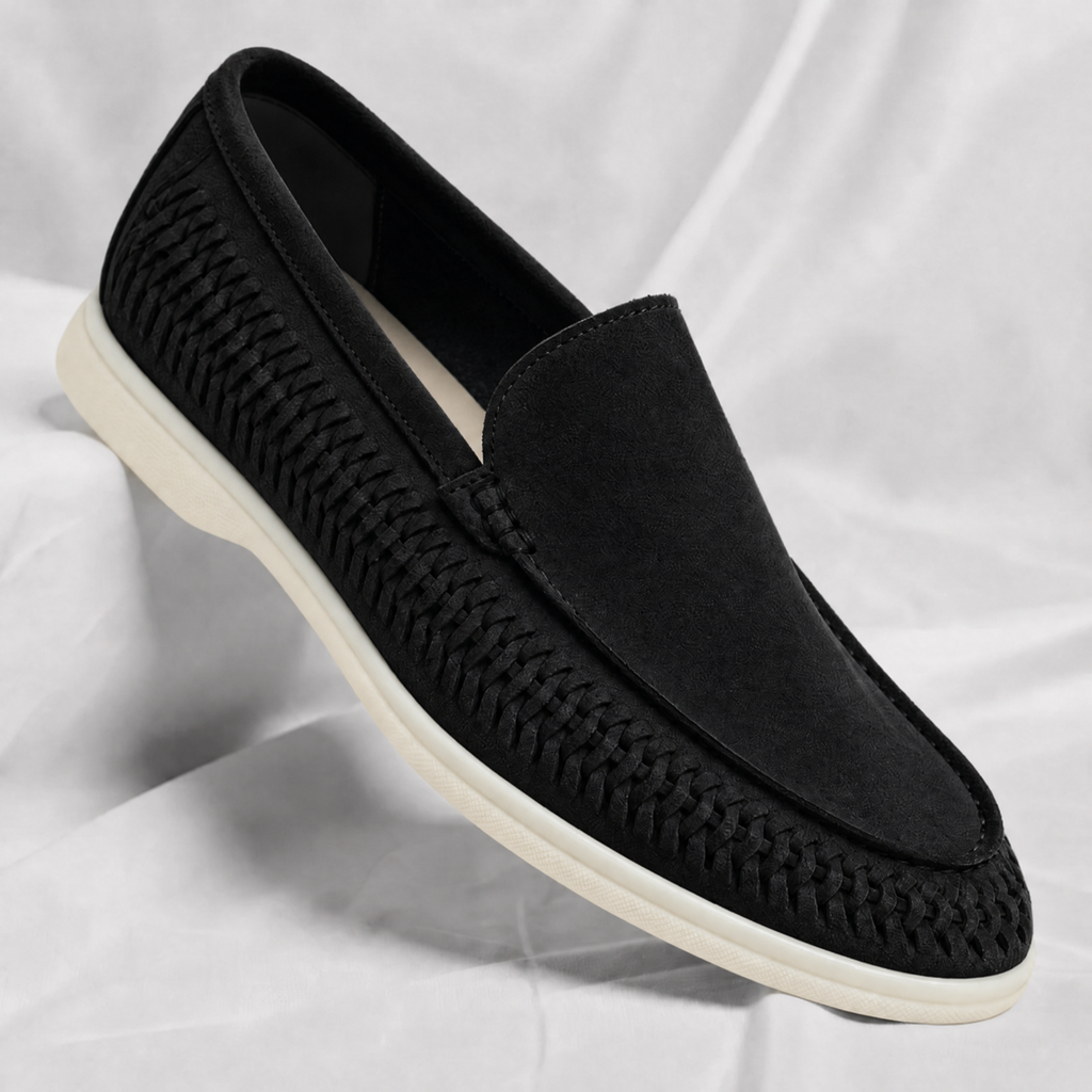 Matteo | Mocassino in Suede Intrecciato