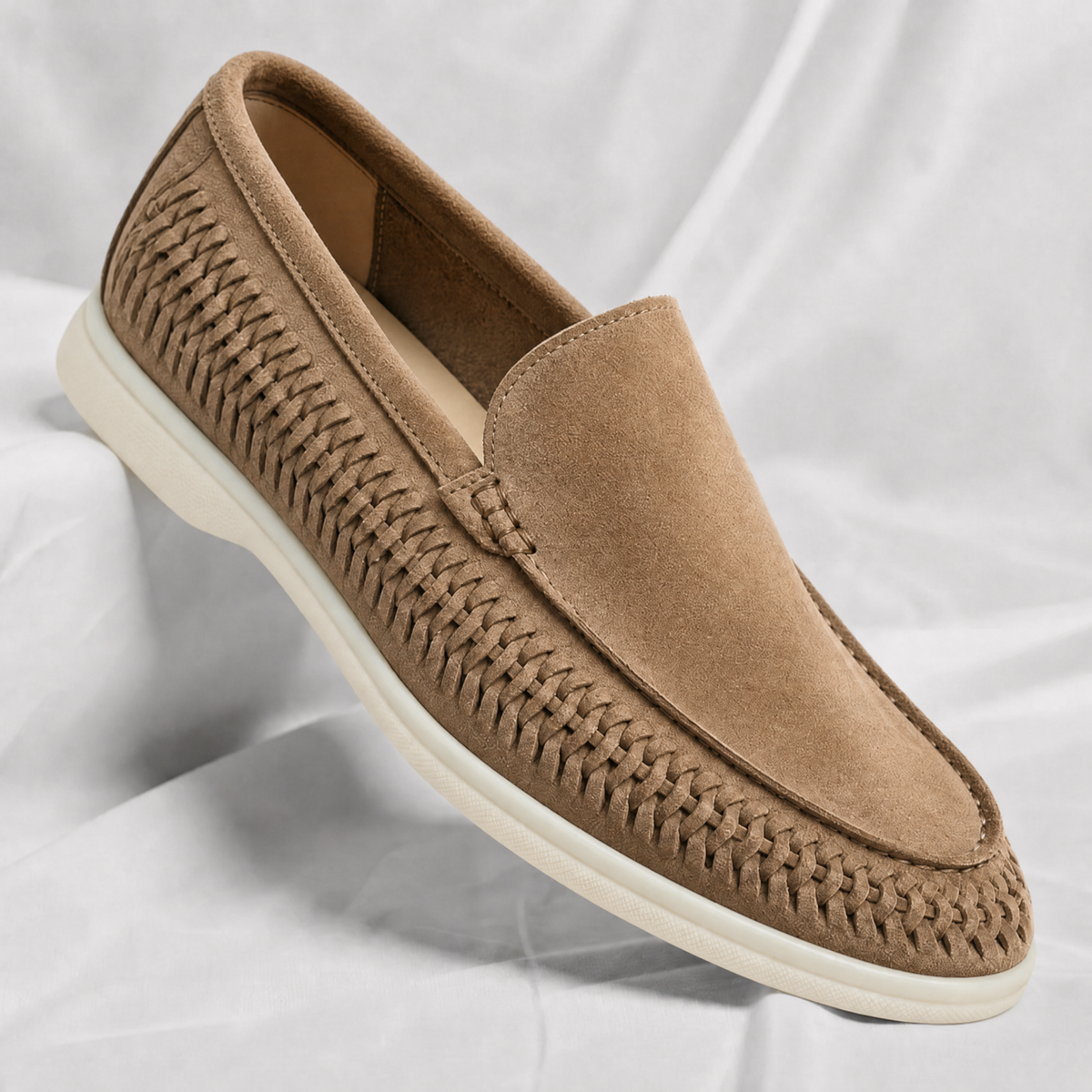 Matteo | Mocassino in Suede Intrecciato