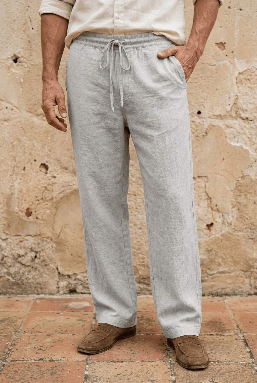 Ruben | Pantaloni Leggeri in Mistura di Lino