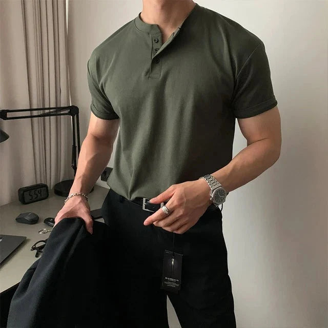 Louis | Camicia Henley in Cotone