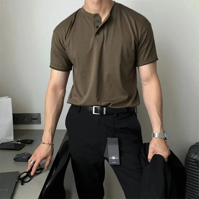 Louis | Camicia Henley in Cotone