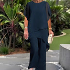Roselyne | Completo Elegante Due Pezzi Asimmetrico