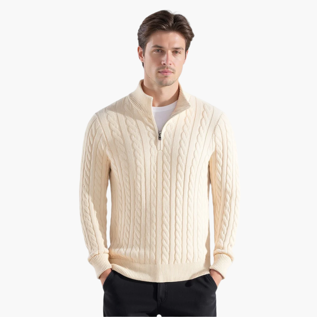 Thijs | Maglione da Uomo a Treccia con Zip