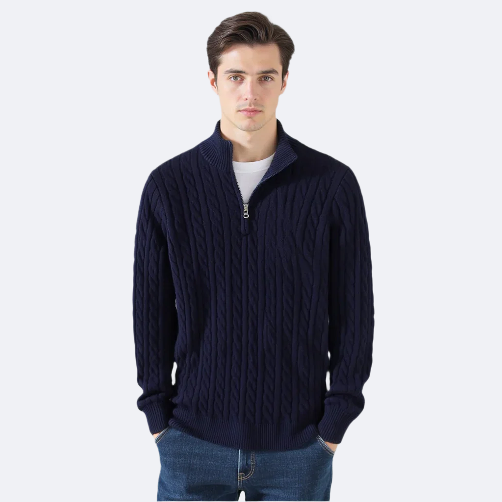 Thijs | Maglione da Uomo a Treccia con Zip