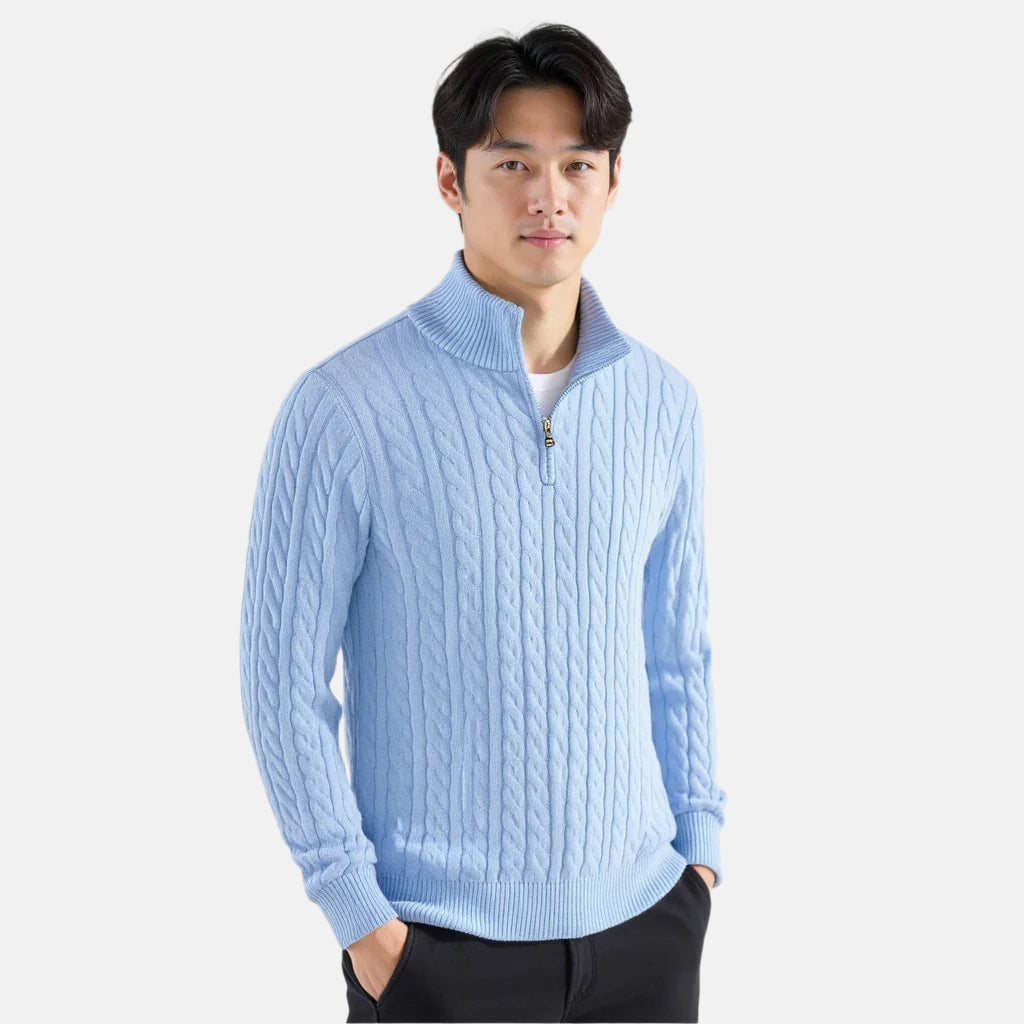 Thijs | Maglione da Uomo a Treccia con Zip