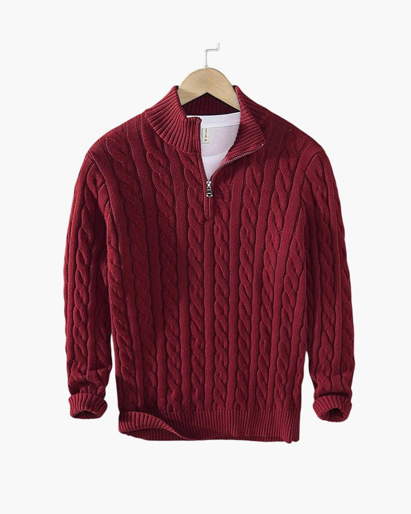 Thijs | Maglione da Uomo a Treccia con Zip