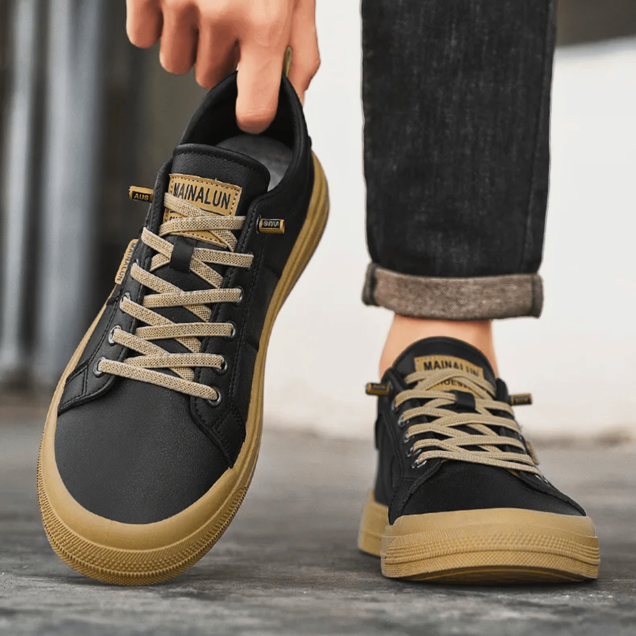 SNEAKER IN PELLE HARRINGTON